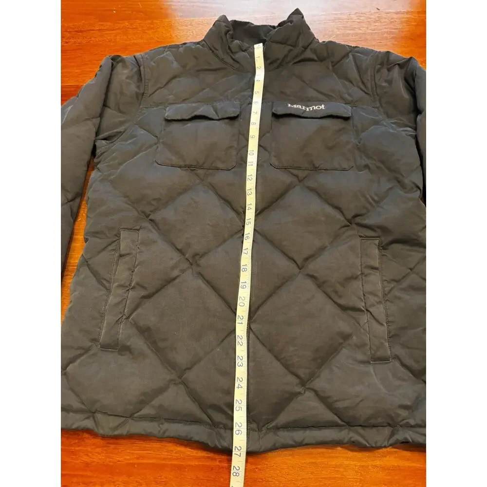 Marmot 600 Fill Jacket Black Diamond Quilted Winter Zip Up Down